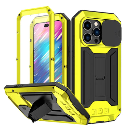 Rugged Metal iPhone Case – Heavy Duty with Lens & Screen Cover