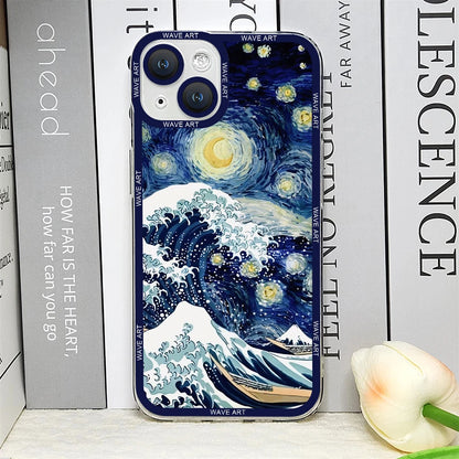 Japanese Waves Art iPhone Case – Clear Soft Cover
