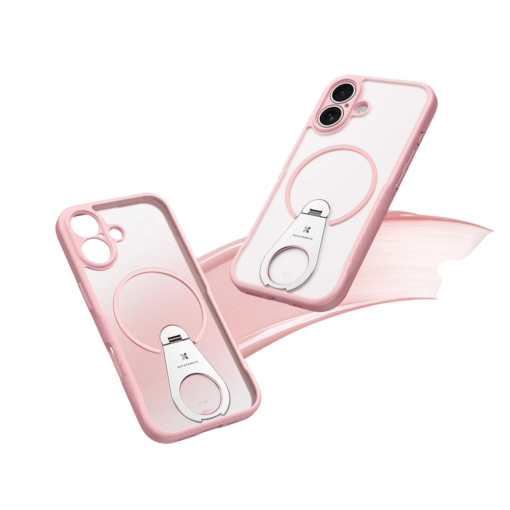 iPhone 17/16/15 Pro Magnetic Case with 360° Rotating Stand Shockproof Case