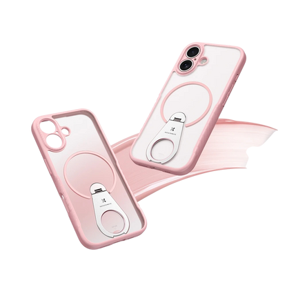 iPhone 17/16/15 Pro Magnetic Case with 360° Rotating Stand Shockproof Case
