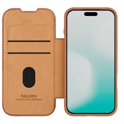 Nillkin Leather Flip Case with Camera Cover & Card Slot for iPhone 17/17 Pro/17 Pro Max/17 Air