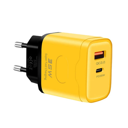 35W USB C Fast Charger EU US Plug QC3.0 PD Wall Adapter For iPhone Xiaomi Samsung Travel Mobile Phone USB Charger