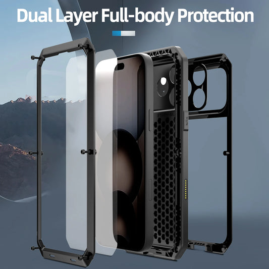 Metal Armor iPhone 17 Pro Max Case – Heavy Duty & Waterproof
