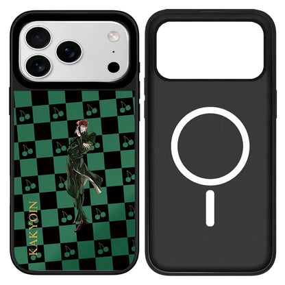 Anime Plaid Mirror iPhone Case – Magnetic Protective Cover